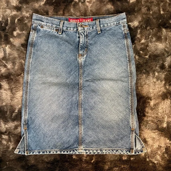 Vintage GUESS Denim Skirt - Picture 1 of 7